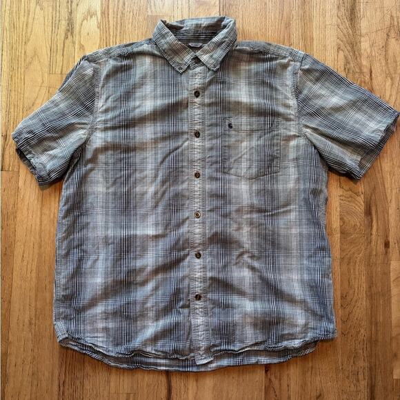 Men's Carhartt Relaxed Fit Short Sleeve Button Down Shirt, XL - Picture 1 of 4